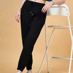 YU by Pantaloons Black Cotton Pants-image-12