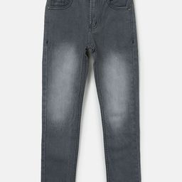 Urbano Juniors Boys Grey Slim Fit Mid-Rise Clean Look Stretchable Jeans-11