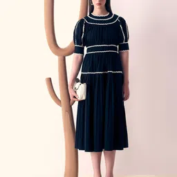 Vero Moda Women Puff Sleeves Fit & Flare Midi Dress-image-57