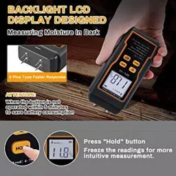 generic Real Instruments HY-16 Measurement Range 4 - 75 Wood Moisture Meter 4 Pin With 3 Modes Backlight Black, HY-16 image 5