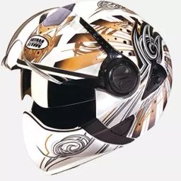 Studds N12 White Large (580 mm) Flip Off-Full Face Helmet, Downtown D1 Decor-image-97