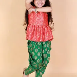 TWISHA Kids Red & Green Printed Top Set-image-16