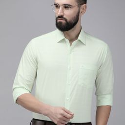 Arrow Pure Cotton Manhattan Self Design Horizontal Stripes Slim Fit Opaque Formal Shirt-picture-19