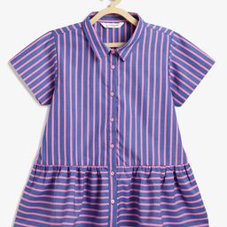 Campana Girls Striped Cotton Peplum Top-image-17
