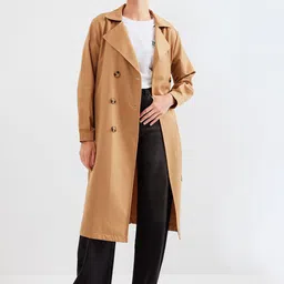BIGDART Women Notched Lapel Collar Overcoat-23