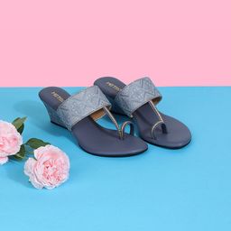Metro Embroidered Wedge Heels-45