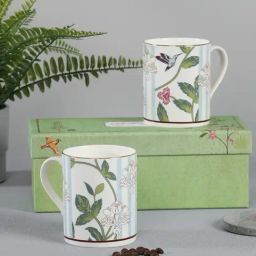 India Circus Floral Pink Bone China Milk Mug - Set of 2 (360 ml)-40