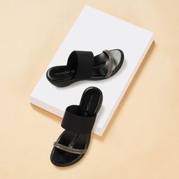 Forever Glam by Pantaloons Embellished Party Wedge Sandals-46