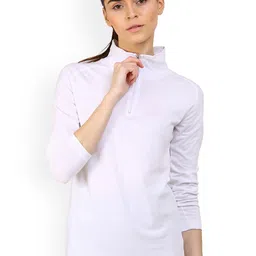 appulse Women White Solid High Neck T-shirt-picture-49