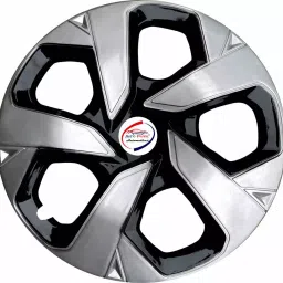 Auto Pearl BS01 R15381 mm(15 Inch) Press Type Wheel Hubcap with Retention Ring Glossy Black Silver Wheel Cover for Honda City i DTec E (Set of 4)-image-44