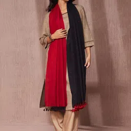 Fabindia Geometric Woven Design Woollen Shawl-image-48