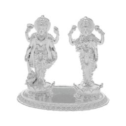 Sri Jagdamba Pearls 800 Silver Lord Lakshmi Narayan Divine Idol - 16 gm-image-61