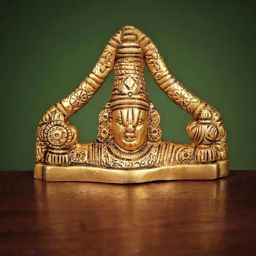 Ekaa Handicrafts Gold Brass Tirupati Balaji Bust Statue Home Temple Shri Venkateswara-25