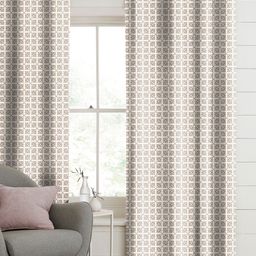 CASABLEU Anthem Doha Pink & White 2 Pieces Geometric Printed Room Darkening Door Curtains-image-10