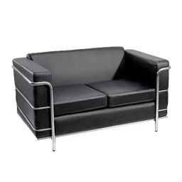 Modern India Seating MISSF21 2 Seater Leatherette Office Sofa , Black-image-21