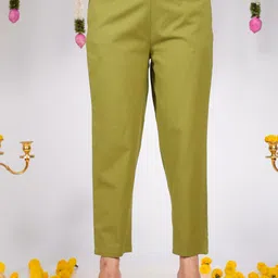 Aramya Cotton Straight Fit Mid-Rise Trousers-image-40