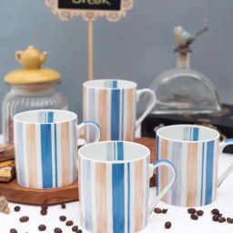 Goodhomes Multicolor Bone China Coffee Mugs (350 ml) - Set of 4-image-9