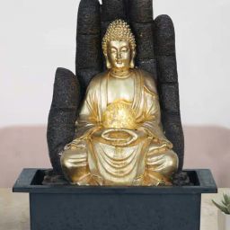 CHRONIKLE Golden & Brown Polyresin Buddha Waterfall-image-43