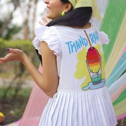 Sangria Digital Printed V Neck Top-image-10