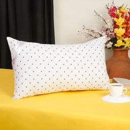 Hosta Homes Ultra Soft Printed Cotton Fabric Filled Pillow Set of 1 - Black-25