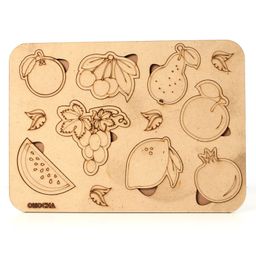 Omocha Peg and Paints Fruits Board Puzzle - 8 Pieces-1