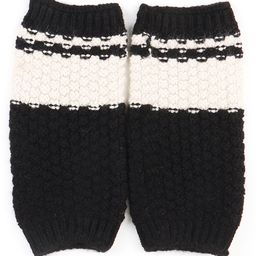 BHARATASYAUnisex Knitted Colour Block Winter Gloves- Black-image-9