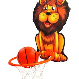 NHR Hanging Basket Board With Net & Ball Tiger Character Print Hanging Board - Multicolour-2