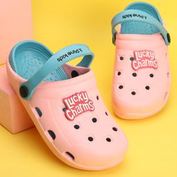 Pine Kids Clogs Text Patch - Peach & Sky Blue-picture-19
