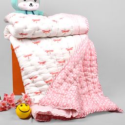 Moms Home Organic Cotton Baby Quilt Dragonfly Print - Multicolour-18