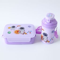 Freezer & Leak Proof Lunch Box Set with Water Bottle Unicorn Print - Purple-picture-13