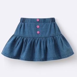 Mark & Mia Washed Skirt with Flares - Blue-image-61