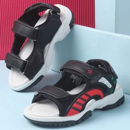 Cute Walk by Babyhug Velcro Closure Sandals with Applique - Black-picture-28