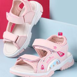 Cute Walk by Babyhug Velcro Closure Sandals - Pink-image-17
