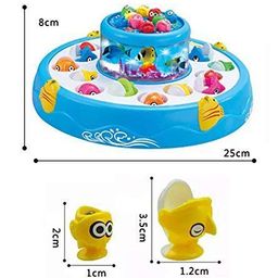 NEGOCIO Fish Catching Game with 26 Fishes and 4 Pods Music and Lights - COLOR MAY VARY image 3