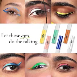 Elitty Set Of 2 Long Lasting & Smudge Proof Eyeliner- 4 ml Each- Black- Dark Blue image 2
