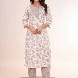 Women Basket Women Bandhani Printed Regular Kurta with Trousers-picture-28