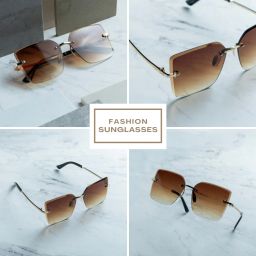 the magnifique Gradient, UV Protection, Mirrored Retro Square, Rectangular, Over-sized Sunglasses (Free Size) image 5