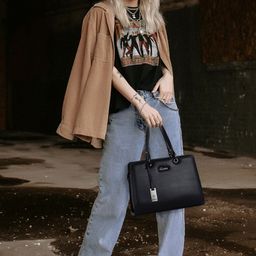 Exotic Structured Handheld Bag with Tasselled image 4