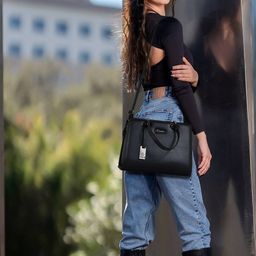 Exotic Structured Handheld Bag with Tasselled image 5