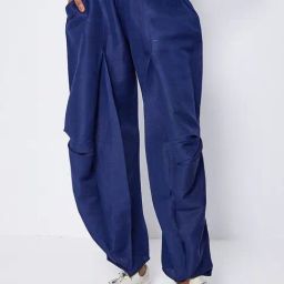 ANCESTRY Blue Regular Fit High Rise Dhoti Pants-image-6