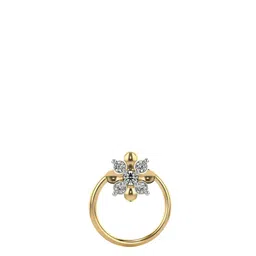 VALANOVA Women 14K Gold Lab Grown Diamond 0.04 CT Nosepin 0.13 gm-picture-8