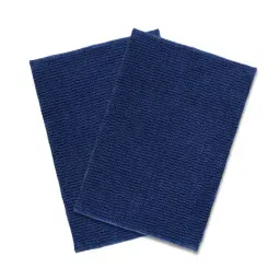 Saral Home Basics Plush Navy Chenille Bath Mat - Set of 2-picture-1