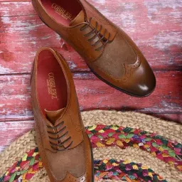 Cobblerz Men's Tan Derby Shoes-picture-34