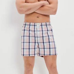 American Eagle Pink Cotton Regular Fit Checks Boxers-picture-16