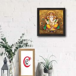 eCraftIndia Lord Ganesha Satin Matt Texture UV Art Painting-21