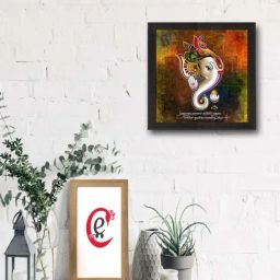 eCraftIndia Lord Ganesha Satin Matt Texture UV Art Painting-44