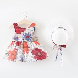 YK Girls Floral Print Fit & Flare Dress-picture-21