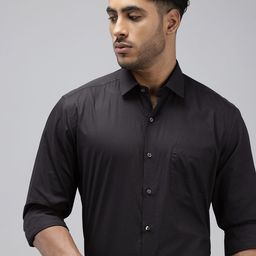 Arrow Pure Cotton Self Design Manhattan Slim Fit Textured Formal Shirt-picture-6