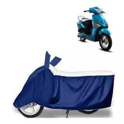 Auto Pearl Bike Cover for Hero Electric Electric Optima DX BS6 (White & Blue)-picture-4