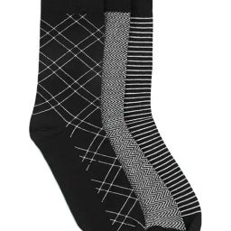 Byford by Pantaloons Black Striped Socks - Pack of 3-image-71